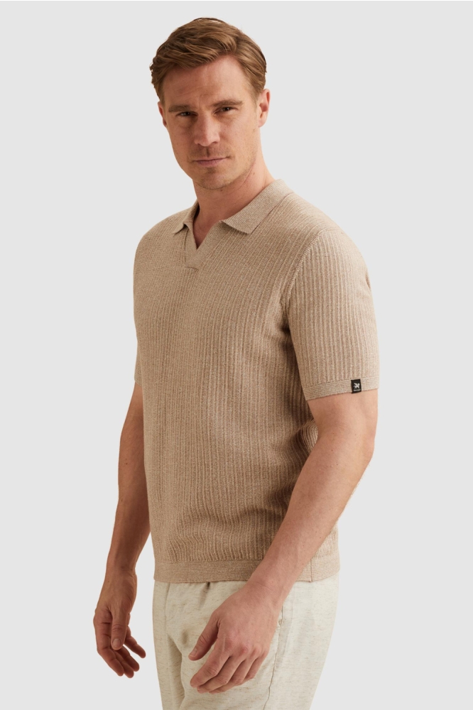 Vanguard roze heren polo | Model zijaanzicht