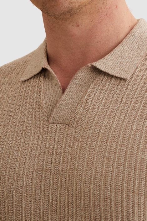 Vanguard roze heren polo | Close up