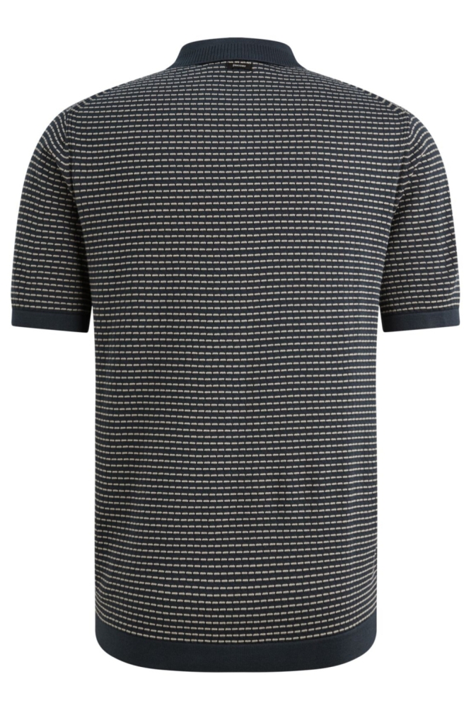 Vanguard blauwe heren polo | Achteraanzicht