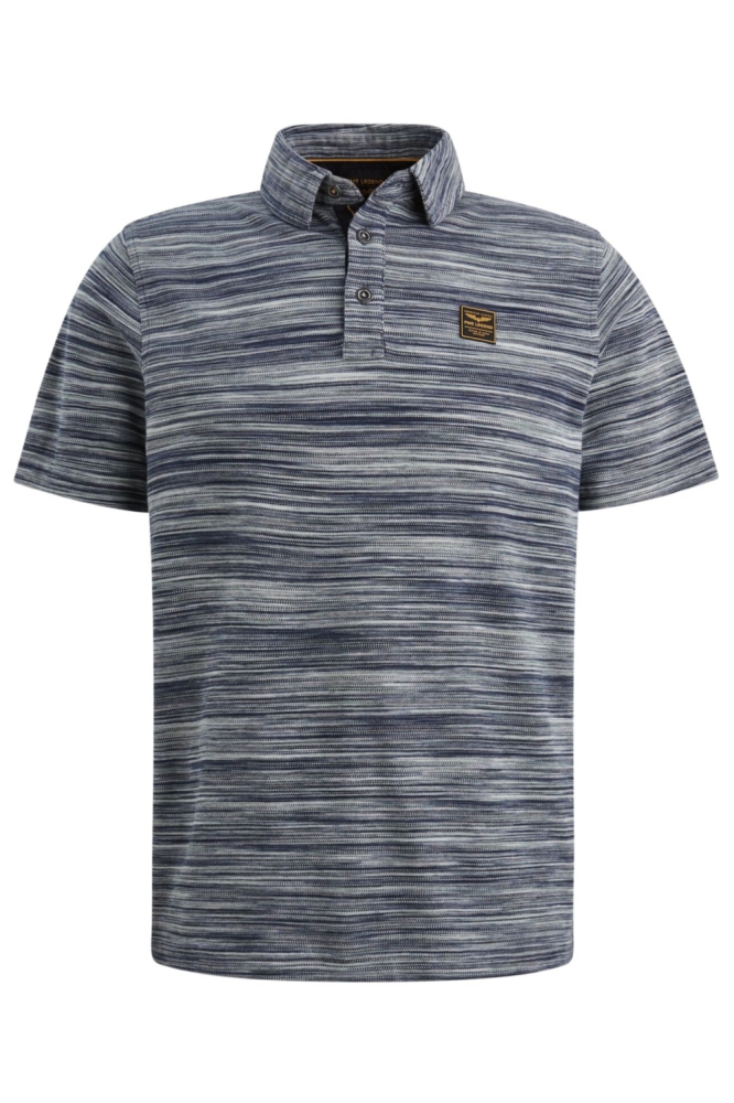 PME legend blauwe heren polo | Vooraanzicht