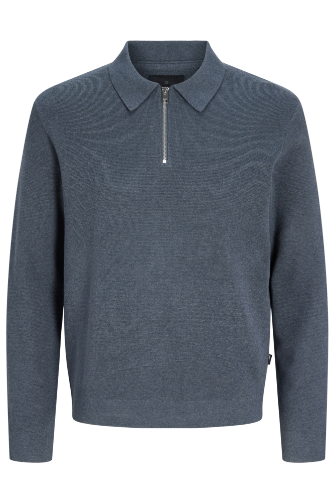 Jack & Jones grijze heren polo | Vooraanzicht