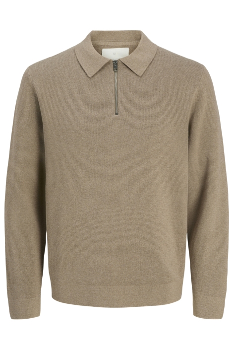 Jack & Jones camel heren trui | Vooraanzicht