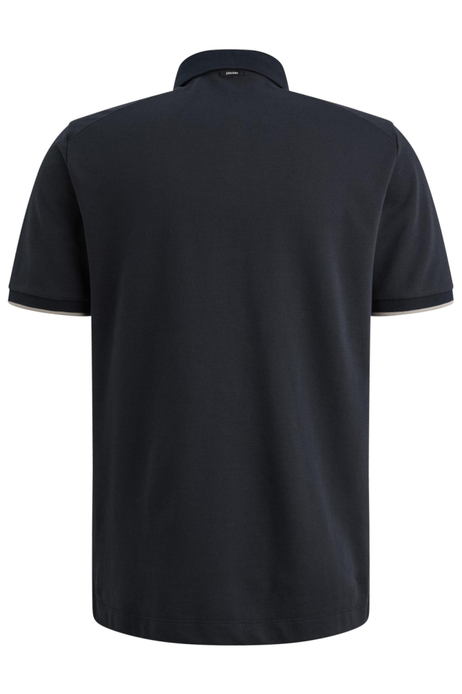 Vanguard blauwe heren polo | Achteraanzicht