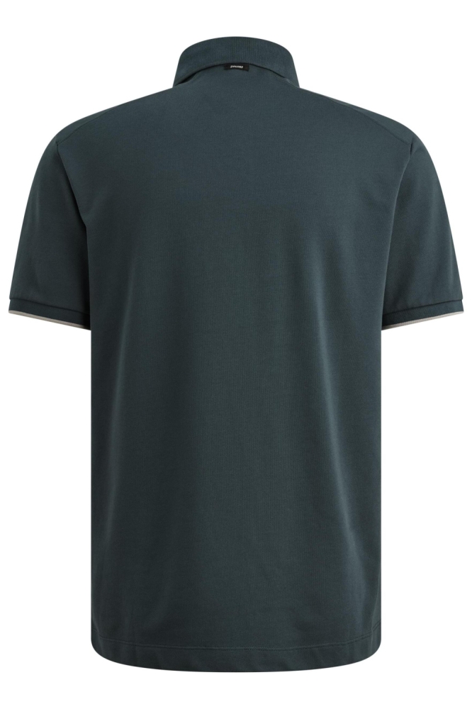 Vanguard blauwe heren polo | Achteraanzicht