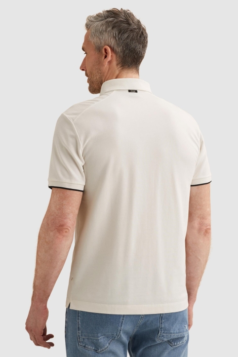 Vanguard witte heren polo | Model achteraanzicht