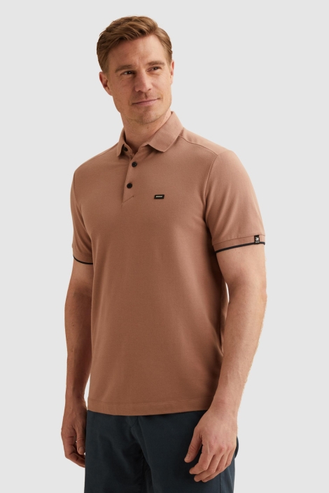 Vanguard roze heren polo | Model zijaanzicht