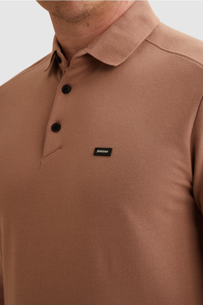 Vanguard roze heren polo | Close up