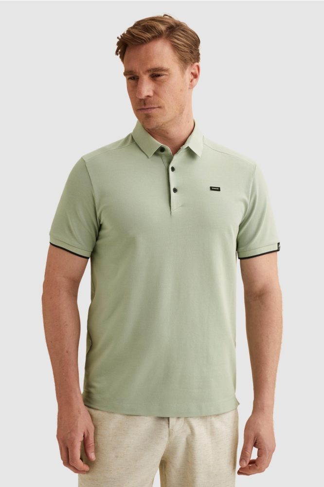 Vanguard groene heren polo | Model vooraanzicht