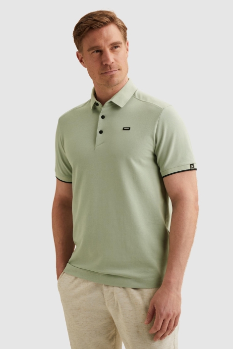 Vanguard groene heren polo | Model zijaanzicht