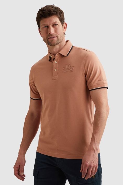 PME legend roze heren polo | Model zijaanzicht