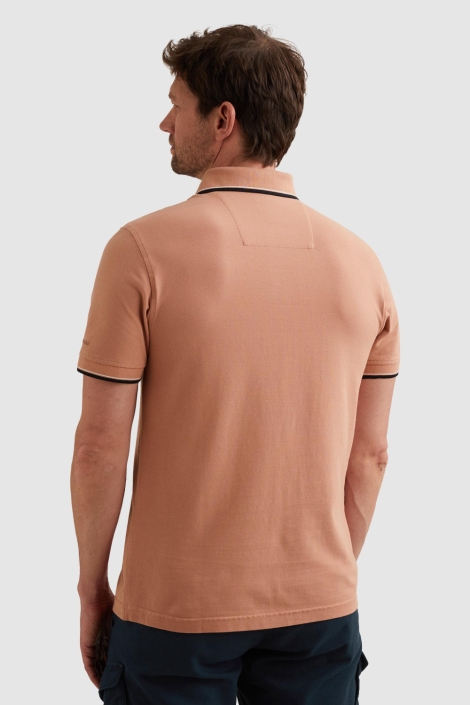 PME legend roze heren polo | Model achteraanzicht