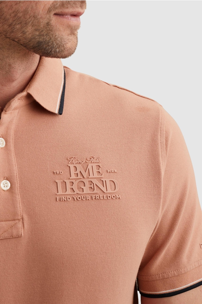 PME legend roze heren polo | Close up