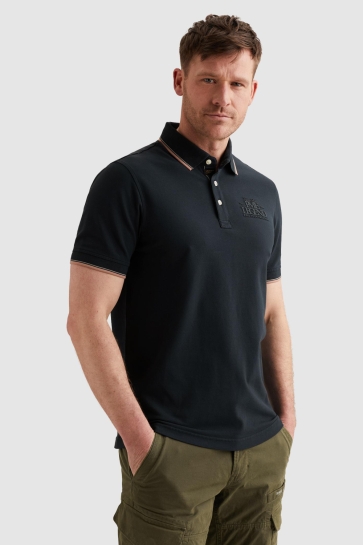 PME legend short sleeve polo stretch pique Blauw