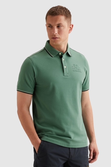 PME legend short sleeve polo stretch pique Groen