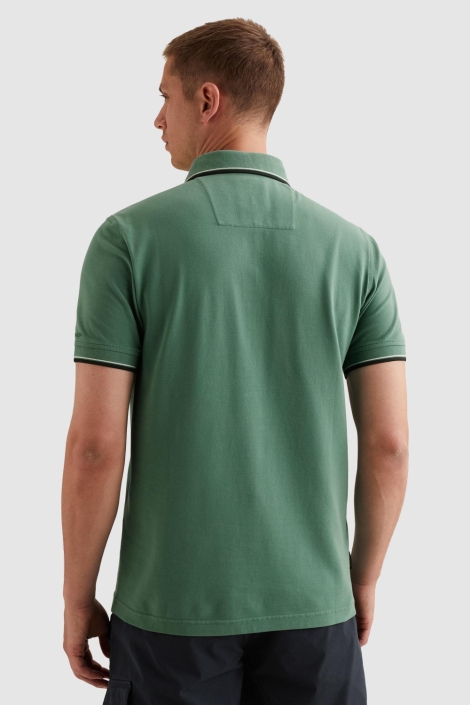 PME legend groene heren polo | Model achteraanzicht