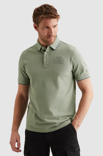 PME legend short sleeve polo stretch pique Groen