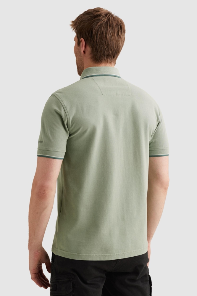 PME legend groene heren polo | Model achteraanzicht