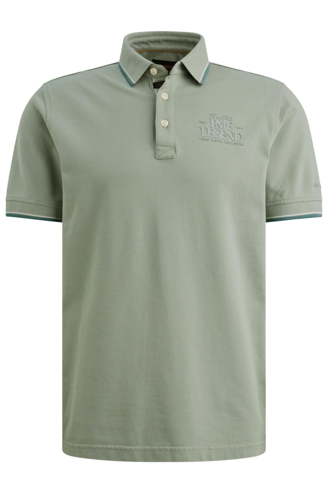 PME legend groene heren polo | Vooraanzicht