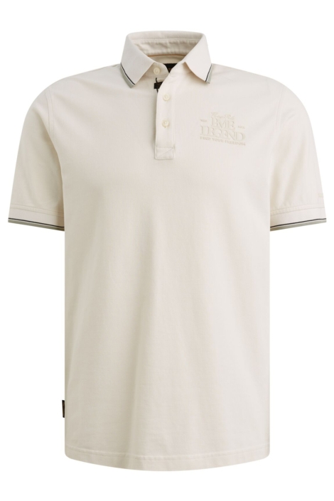 PME legend beige heren polo | Vooraanzicht