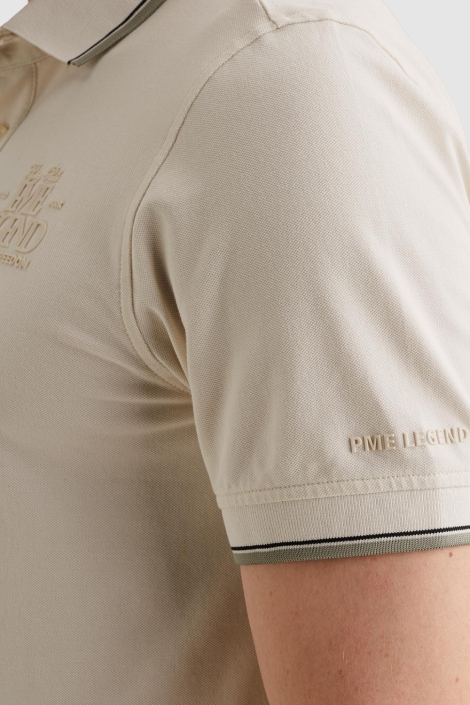 PME legend beige heren polo | Kleurstaal