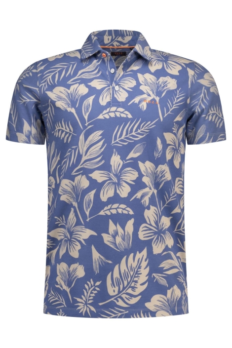 NZA blauwe heren polo | Vooraanzicht