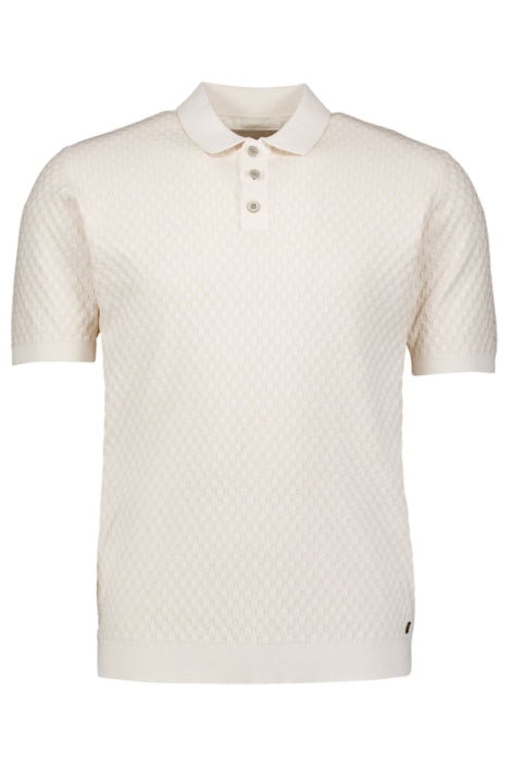 NO-EXCESS ecru heren polo | Vooraanzicht