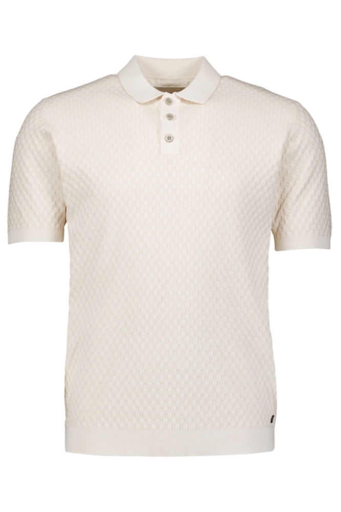 NO-EXCESS ecru heren polo | Vooraanzicht