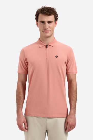 NO-EXCESS Polo POLO MET HALVE RITS EN KORTE MOUWEN 32380422 094 CORAL
