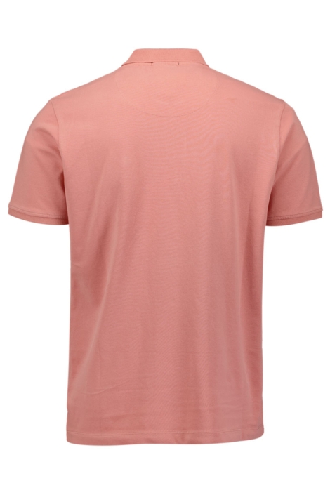 NO-EXCESS roze heren polo | Achteraanzicht