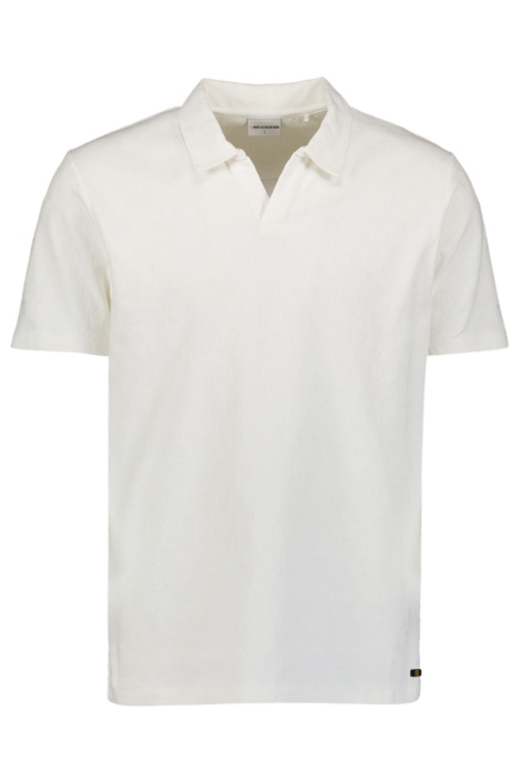 NO-EXCESS witte heren polo | Vooraanzicht