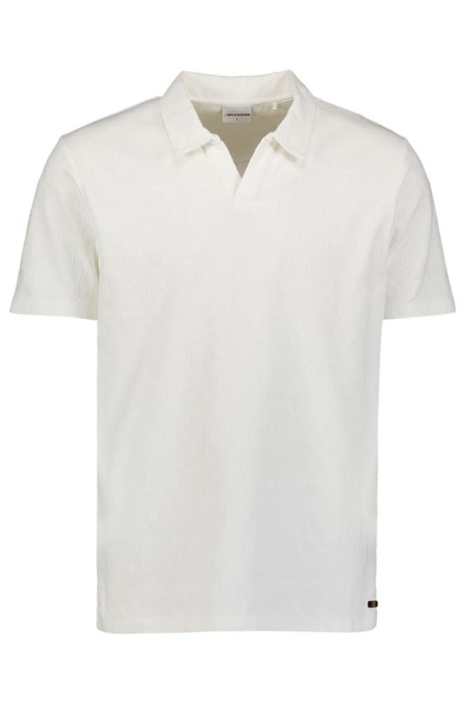 NO-EXCESS witte heren polo | Vooraanzicht