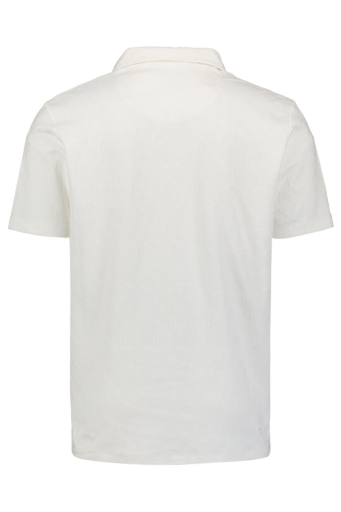 NO-EXCESS witte heren polo | Achteraanzicht