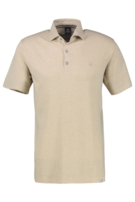 Lerros beige heren polo | Vooraanzicht