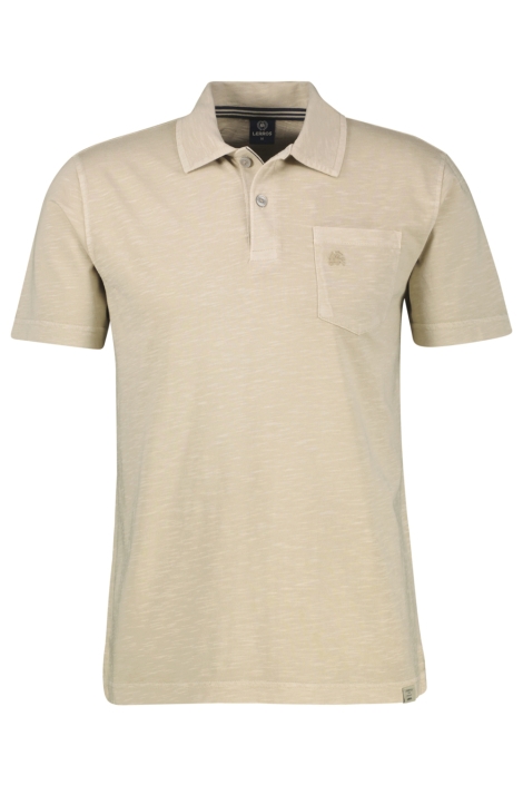 Lerros beige heren polo | Vooraanzicht