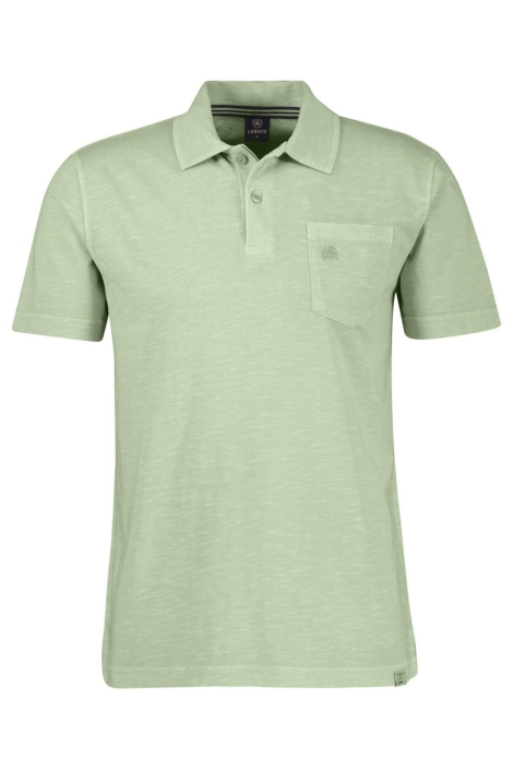 Lerros groene heren polo | Vooraanzicht