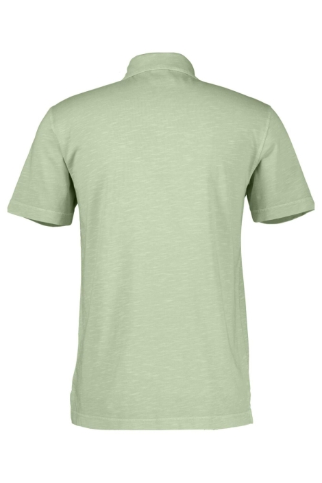 Lerros groene heren polo | Achteraanzicht