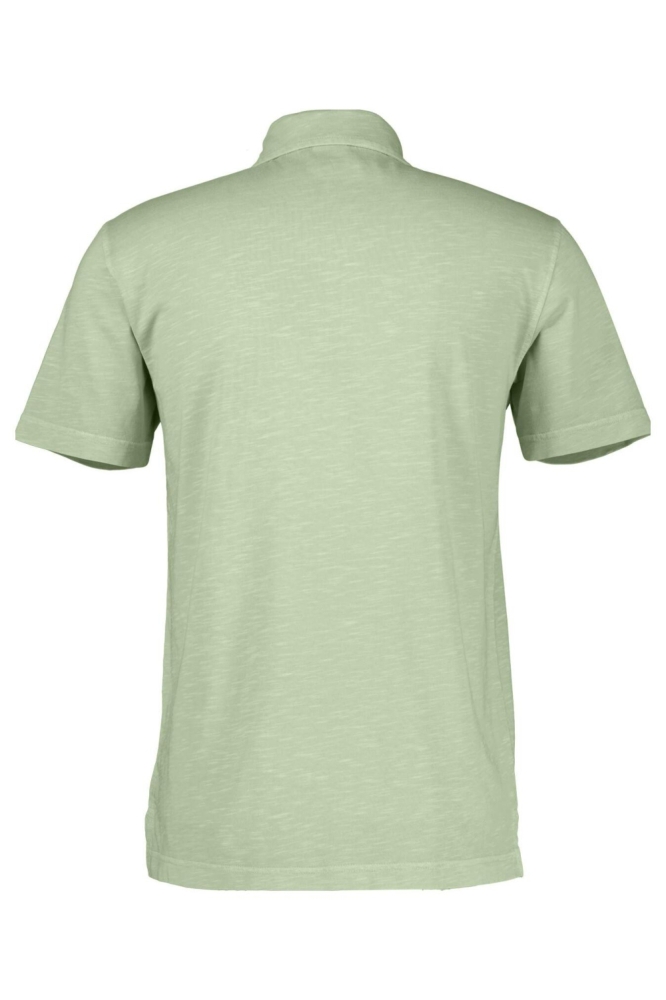 Lerros groene heren polo | Achteraanzicht