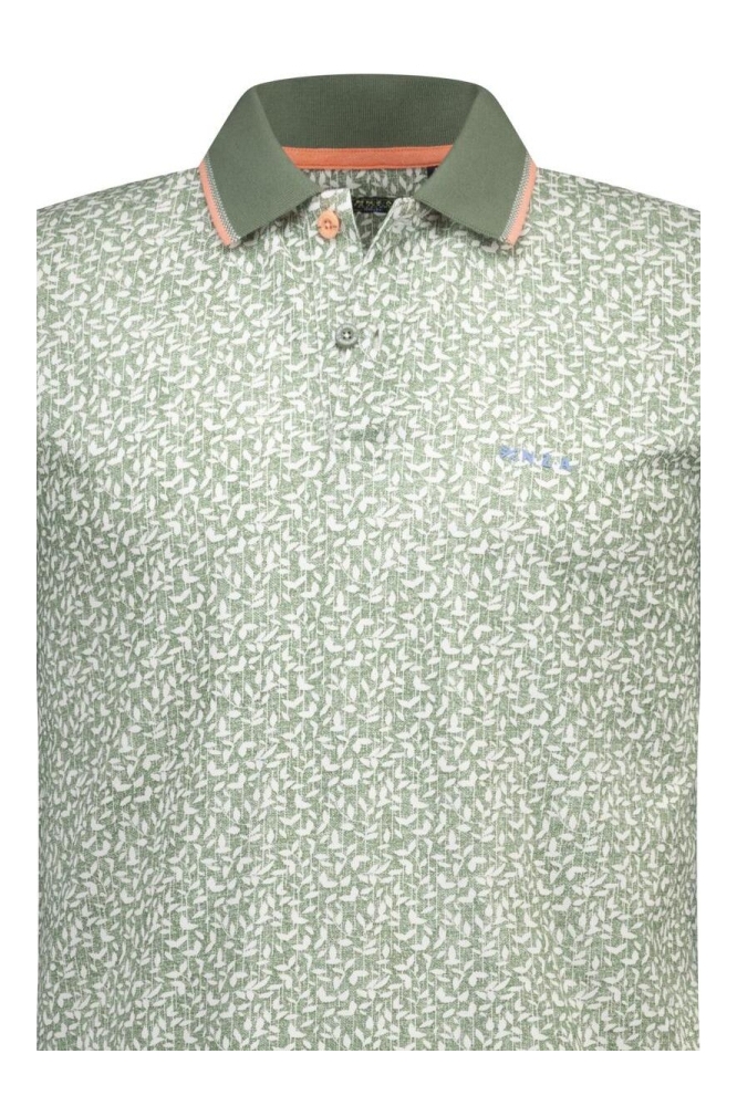 NZA groene heren polo | Close up