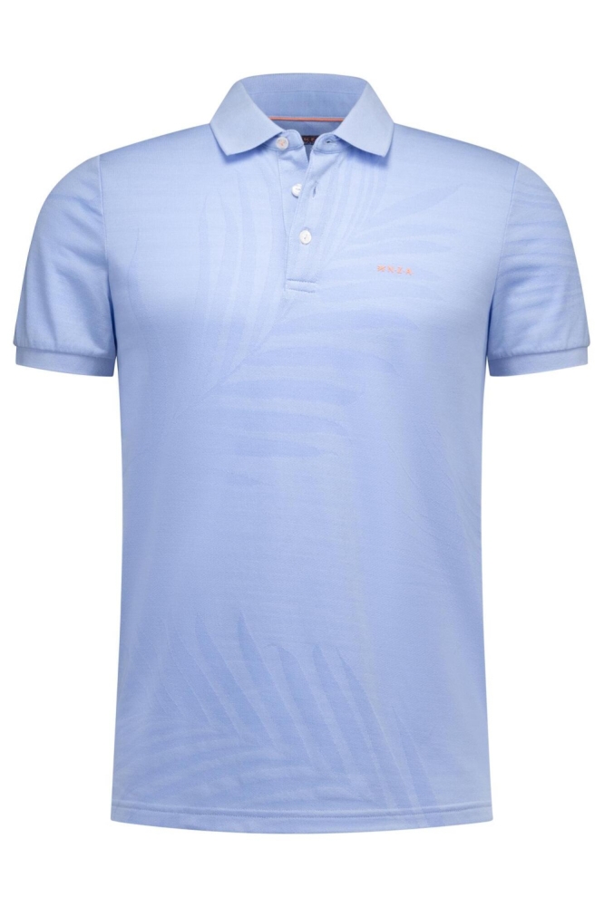 NZA blauwe heren polo | Vooraanzicht