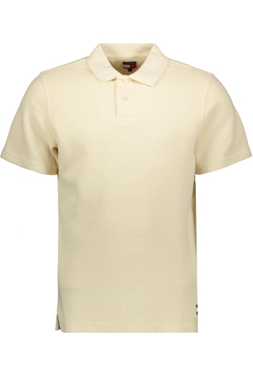 Tommy Jeans tjm reg washed waffle polo Beige
