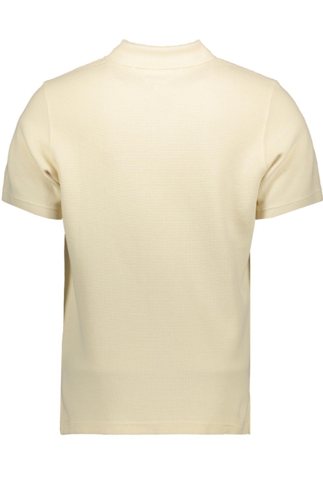 Tommy Jeans beige heren polo | Achteraanzicht