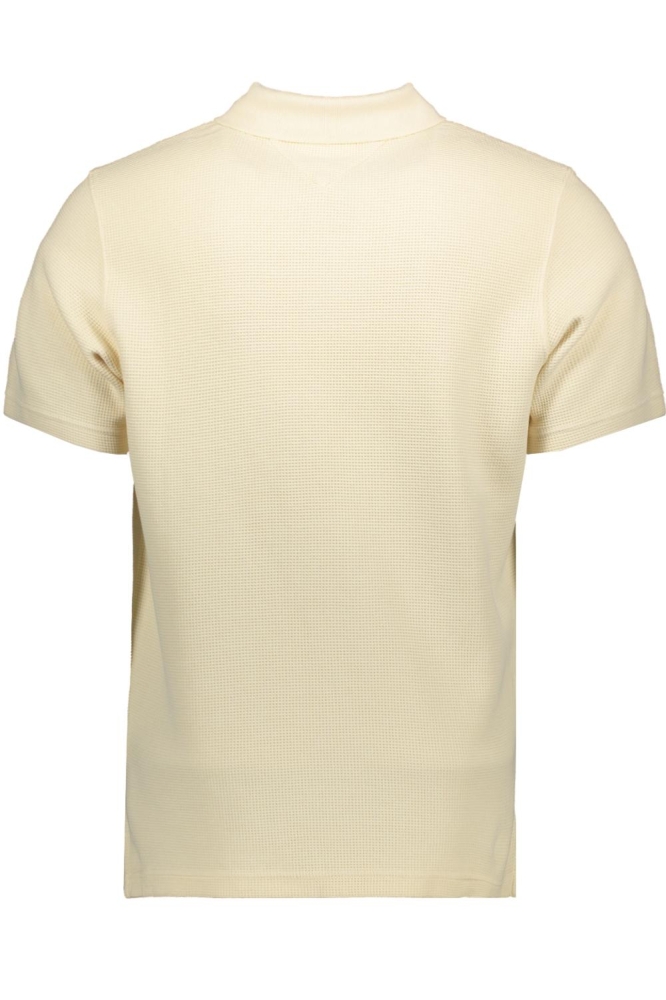 Tommy Jeans beige heren polo | Achteraanzicht