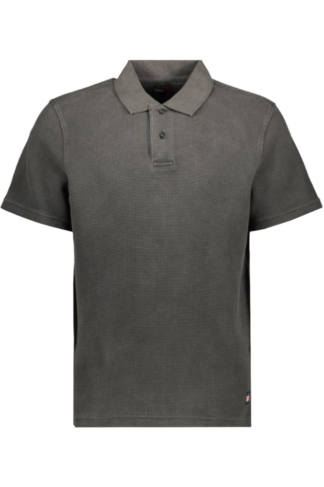 Tommy Jeans zwarte heren polo | Vooraanzicht