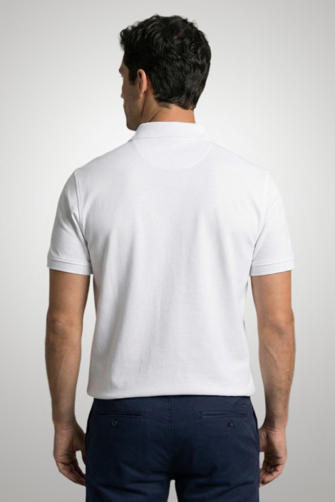McGregor witte heren polo | Model achteraanzicht