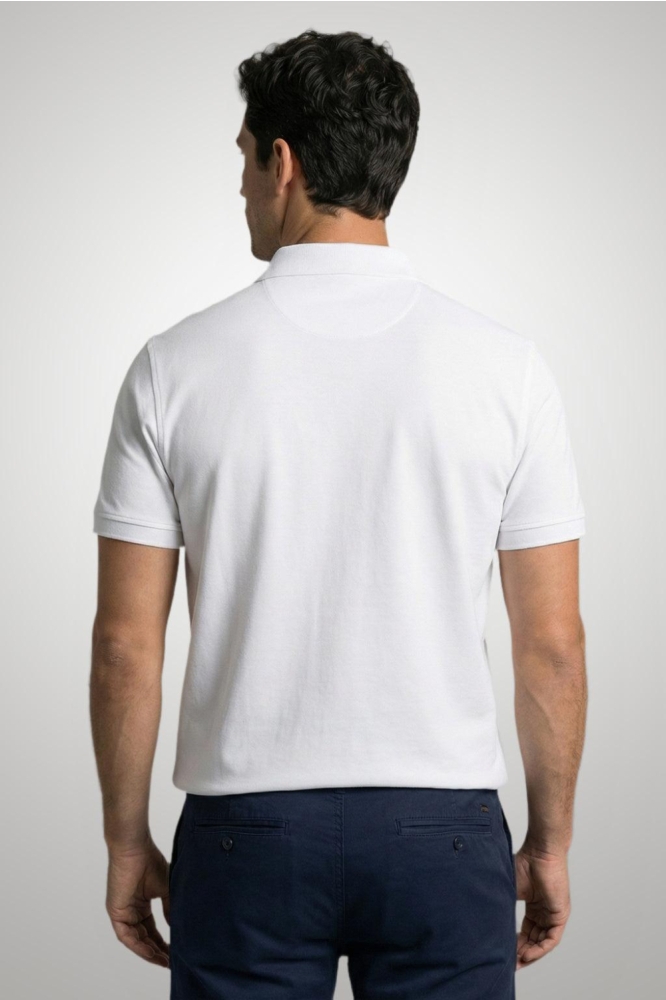McGregor witte heren polo | Model achteraanzicht