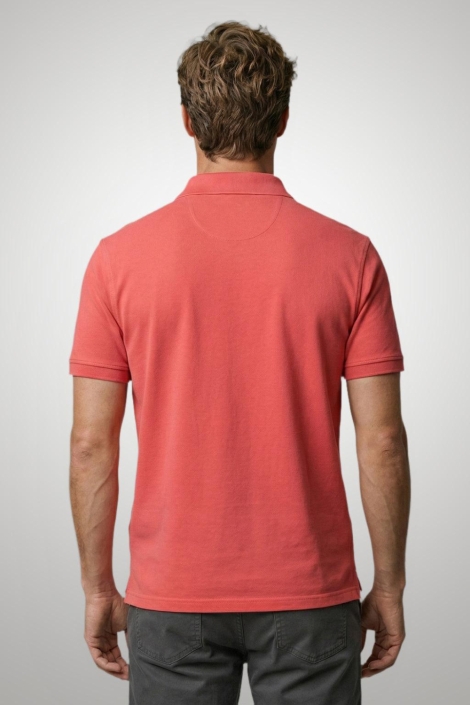 McGregor roze heren polo | Model achteraanzicht