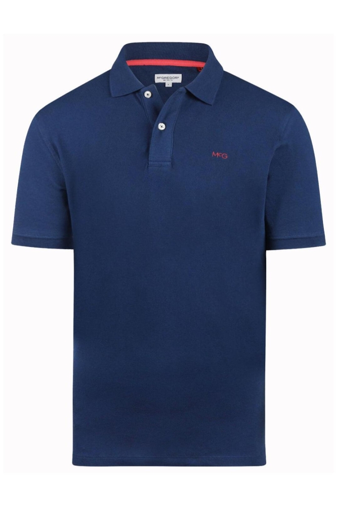 McGregor blauwe heren polo | Vooraanzicht