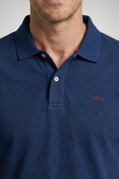 McGregor blauwe heren polo | Close up