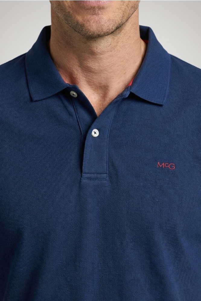 McGregor blauwe heren polo | Close up