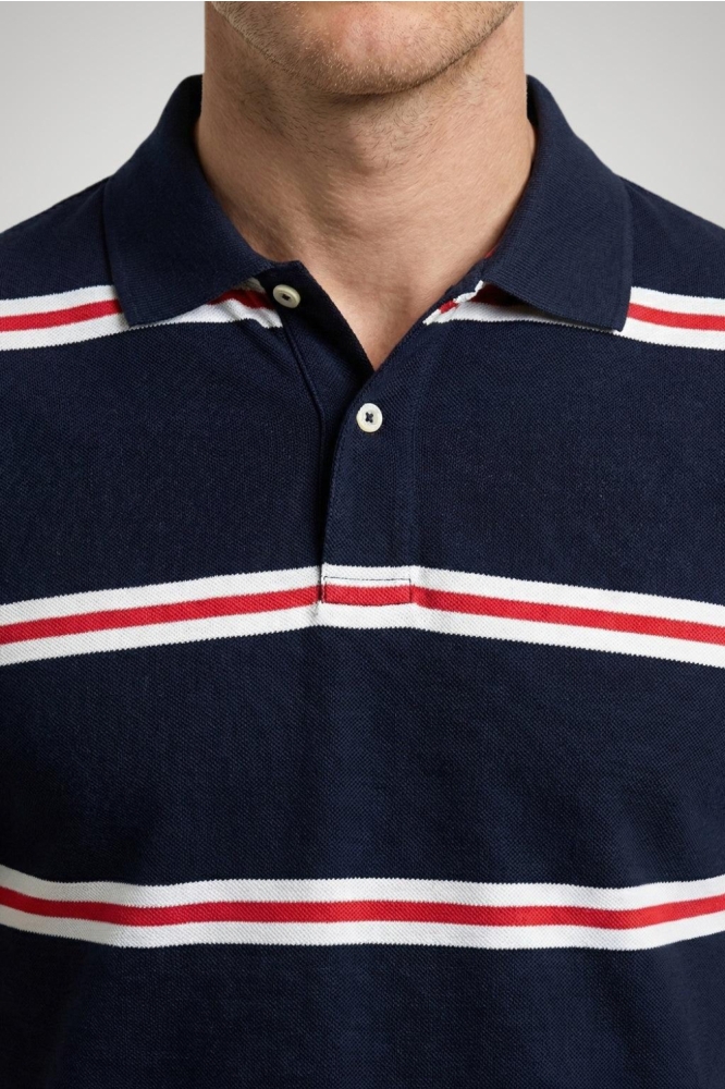 McGregor blauwe heren polo | Close up